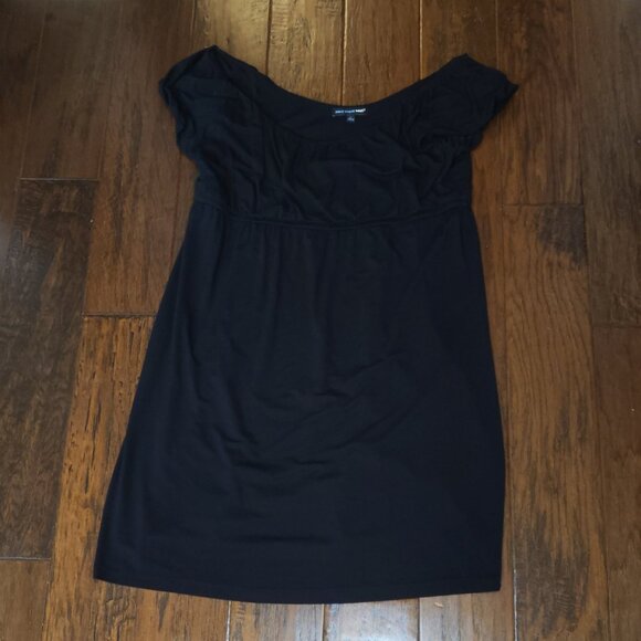 Saint Tropez West Little Black Dress Size Large Midi Romantic Whimsigoth - Picture 4 of 11